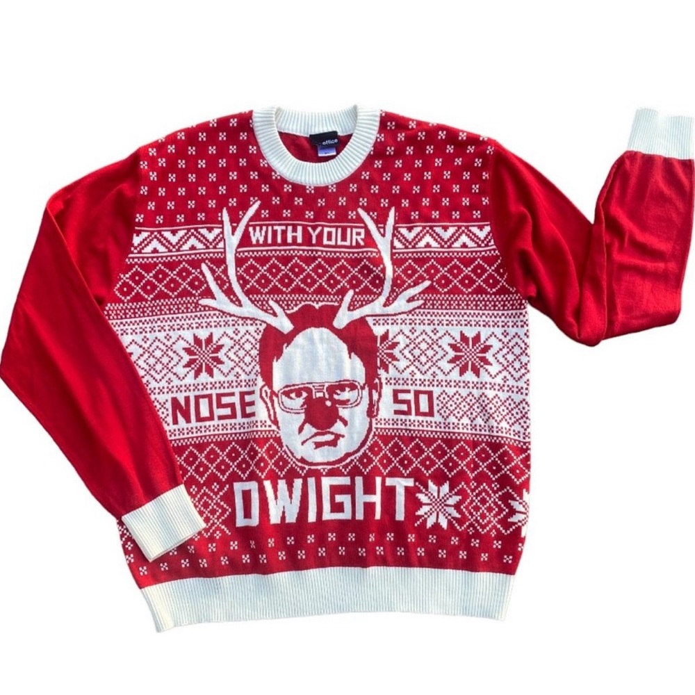 The Office Dwight Schrute Rudolph Red Nose so Dwight
Ugly Christmas Sweater